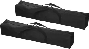 PATIKIL 55 Inch Camp Chair Replacement Bag, 2 Pack Nylon Folding Chair Carrying Storage Bag for Beach Chair with Large Zipper Shoulder Strap for Camping Travel, Black
