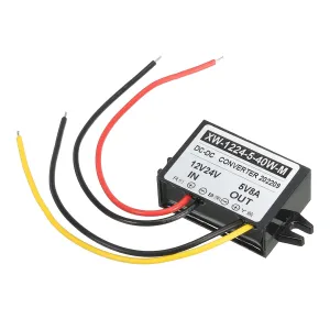 PATIKIL DC 12V 24V to DC 5V 8A 40W Power Converter Regulator Plastic Shell for LED Solar System