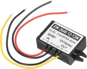 PATIKIL DC36V 48V to DC 12V 1A 12W Power Converter Regulator Plastic Shell for LED Solar System