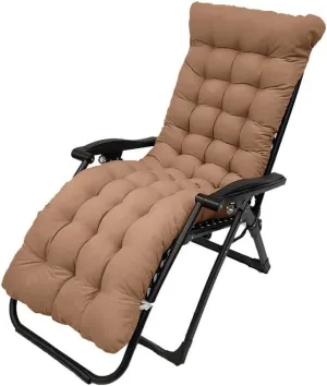 Patio Chaise Lounger Cushion,61in Lounge Chair Recliners Chair Cushions,Thicker Padded Chaise Lounger Swing Bench Cushion for Outdoor Indoor Home Office (Coffee)