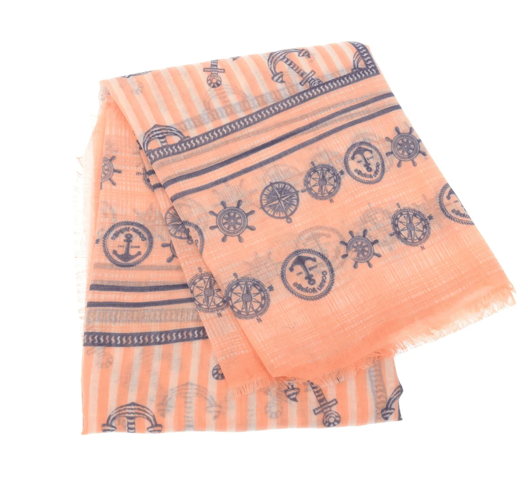 PEACH ANCHORS AWAY SCARF