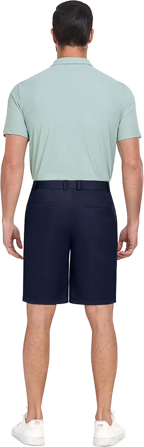 PEGENO Men's Golf Dress Shorts - Lightweight Waterproof Quick-Dry Casual Summer Shorts