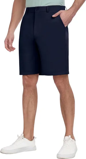 PEGENO Men's Golf Dress Shorts - Lightweight Waterproof Quick-Dry Casual Summer Shorts