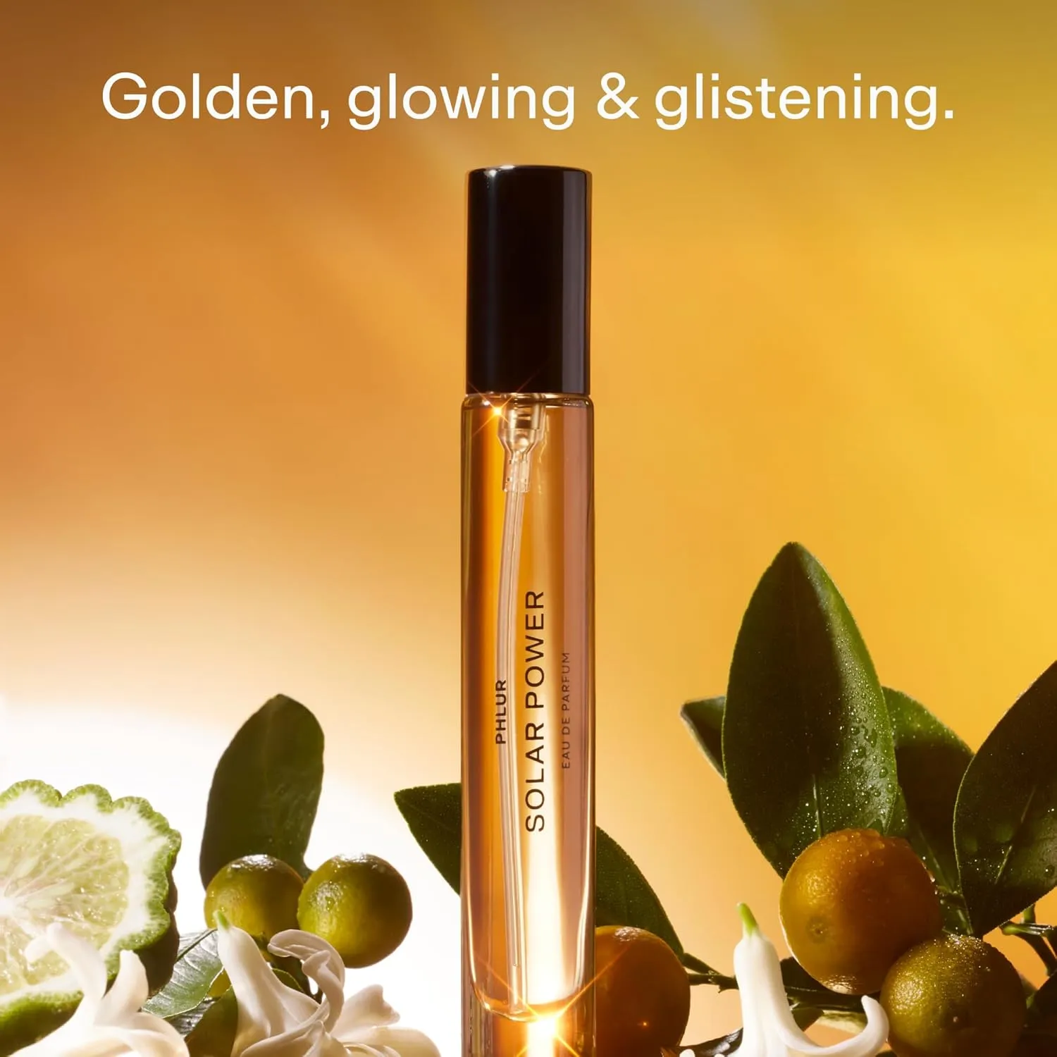 PHLUR Solar Power Eau de Parfum - Travel Size Perfume Fragrance - Fruity Floral Perfume with Bergamot, Orange, Driftwood & Solar Musk (9.5mL)