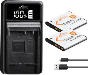 Pickle Power NP-BN1 Batteries and Battery Charger Replacement for Sony Cyber-Shot DSC-W800 DSC-W530 DSC-W570 DSC-W650 DSC-W830 DSC-W310 DSC-W330 DSC-TX10 TX20 TX30 DSC-WX100 DSC-W800 DSC-QX10 DSC-QX30