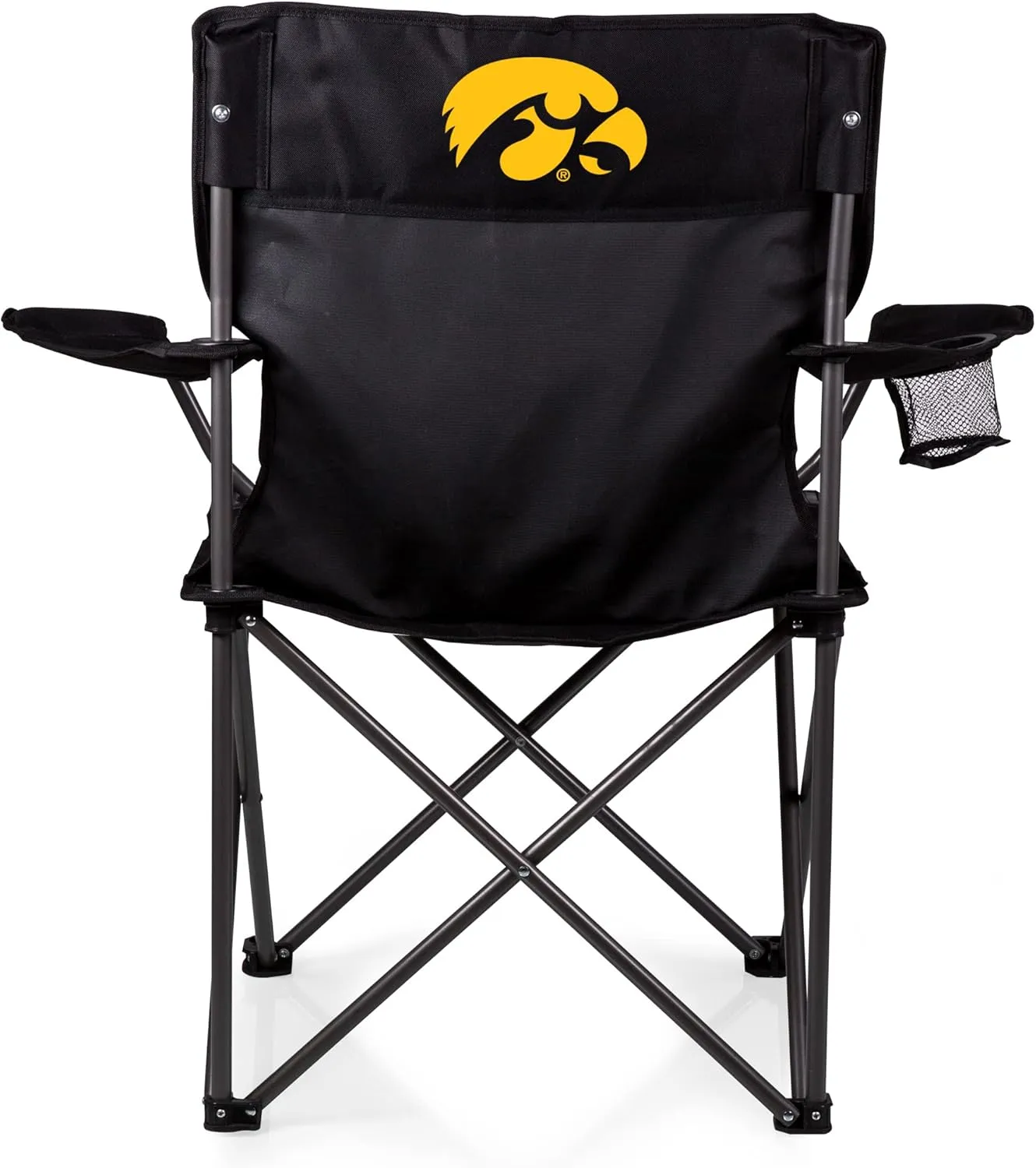 PICNIC TIME NCAA PTZ Camp Chair, Picnic Chair, Beach Chair with Carrying Bag, (Black)