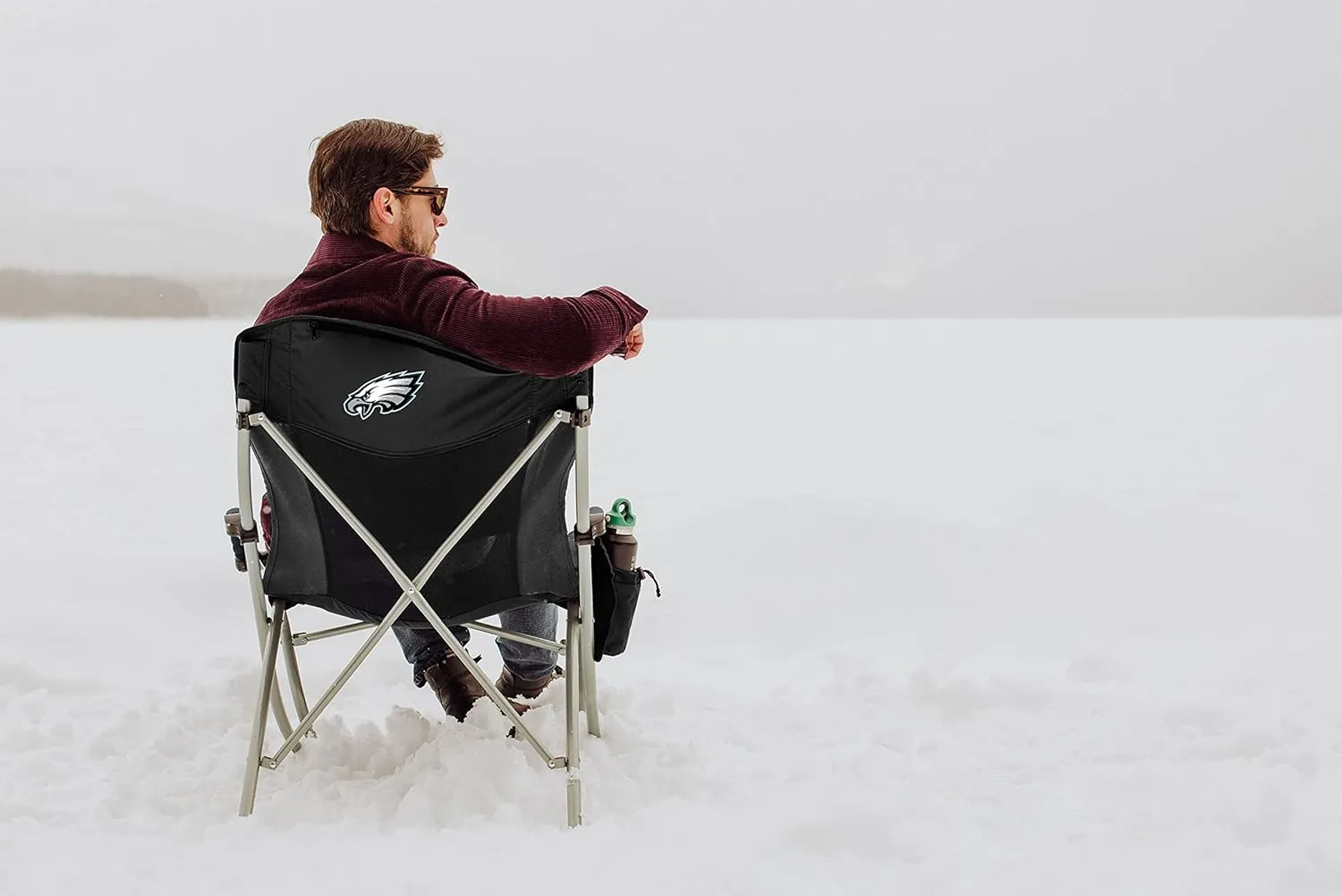 PICNIC TIME NFL PT-XL Heavy Duty Camping Chair, XL Beach Chair, 400 lb Capacity Camp Chair