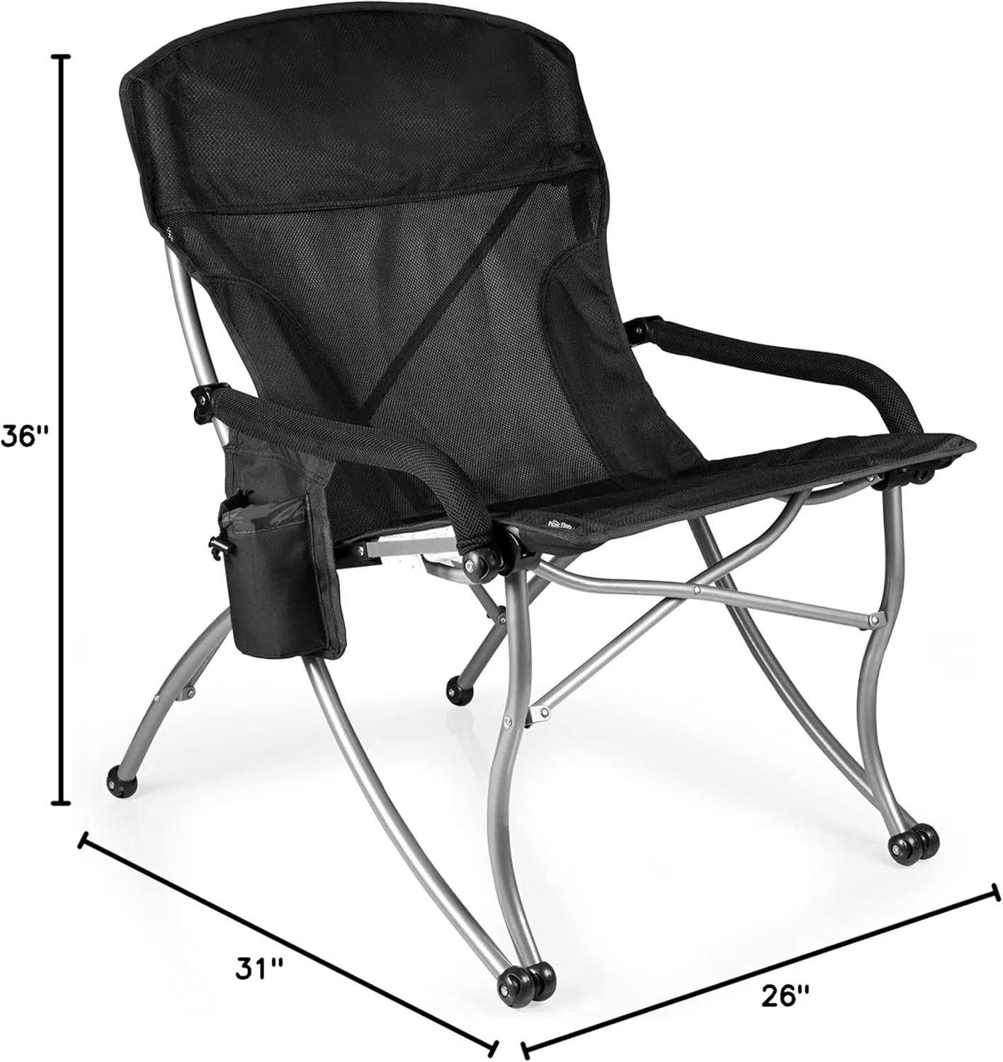 PICNIC TIME NFL PT-XL Heavy Duty Camping Chair, XL Beach Chair, 400 lb Capacity Camp Chair