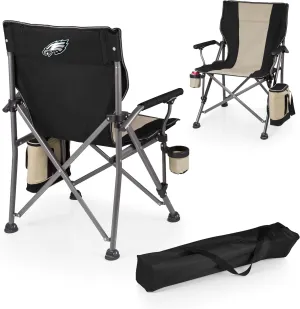 PICNIC TIME NFL Unisex-Adult NFL Outlander Folding Camping Chair with Cooler, Heavy Duty Beach Chair