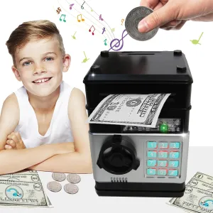 Piggy Bank for Girls Boys Electronic Peggy Bank Automatic with Password Protection Mini ATM Peggy Bank Toy Suitable for 3-14 Years Old Kids