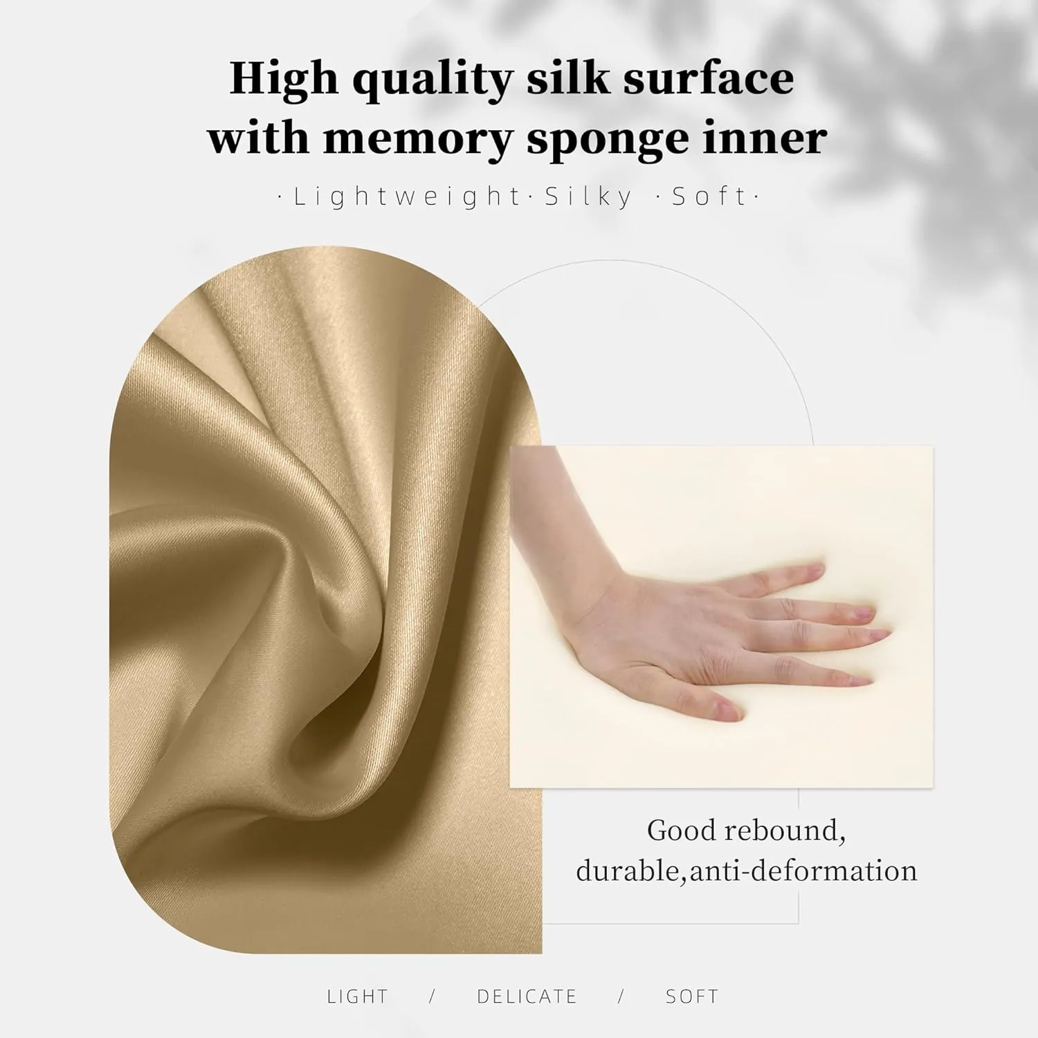 Pillow Inserts for Medium Classic Handbag, Bag Shaper Fits for Chanel Classic Flap Bag, Lightweight Memory Foam Pillows with Soft Satin (Chai, CF Medium)