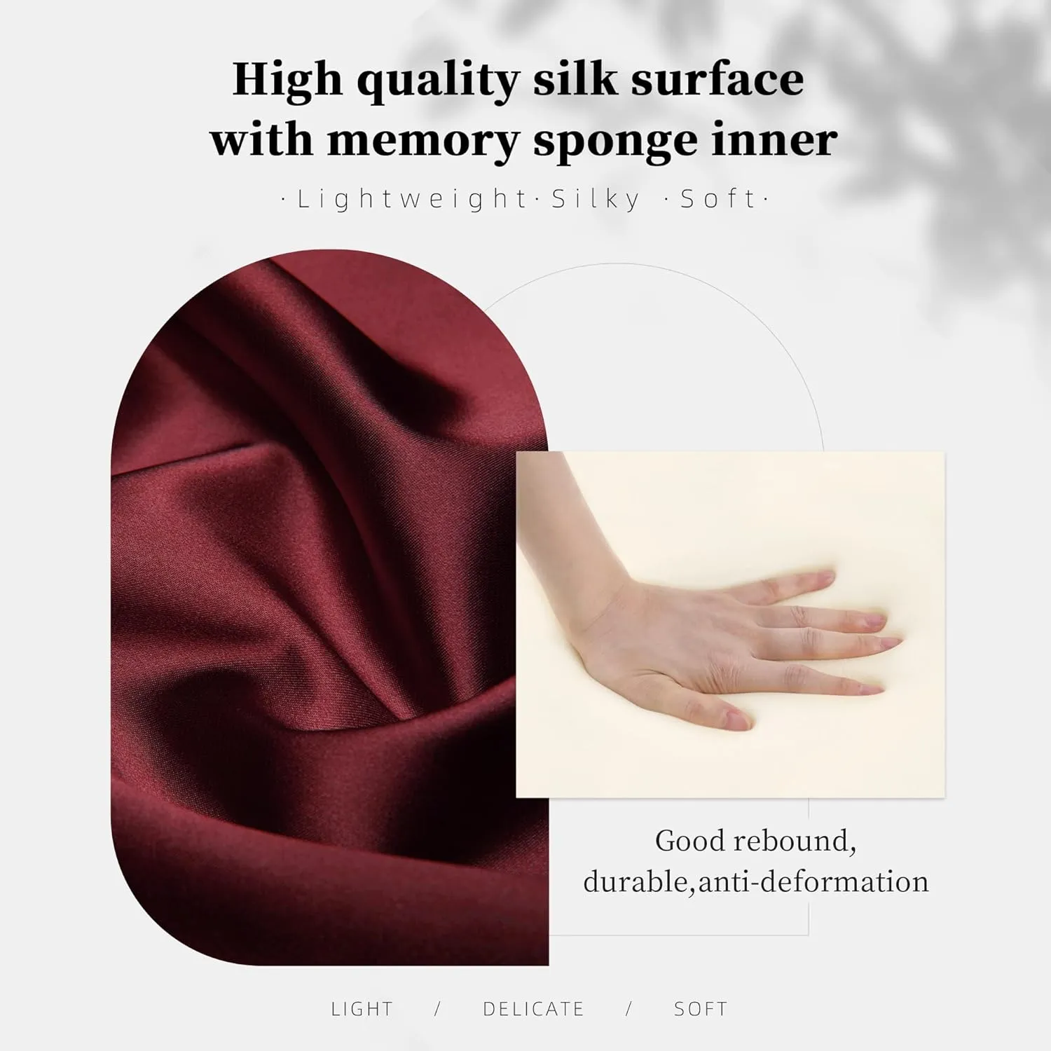 Pillow Inserts for Medium Classic Handbag, Bag Shaper Fits for Chanel Classic Flap Bag, Lightweight Memory Foam Pillows with Soft Satin (Rouge Grenat, CF Medium)