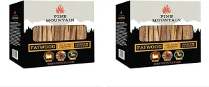 Pine Mountain StarterStikk 100% Natural Fatwood Firestarting Sticks, 5 Pound Natural Firestarting Wood Sticks for Campfire, Fireplace, Wood Stove, Fire Pit, Indoor and Outdoor Use (Pack of 2)