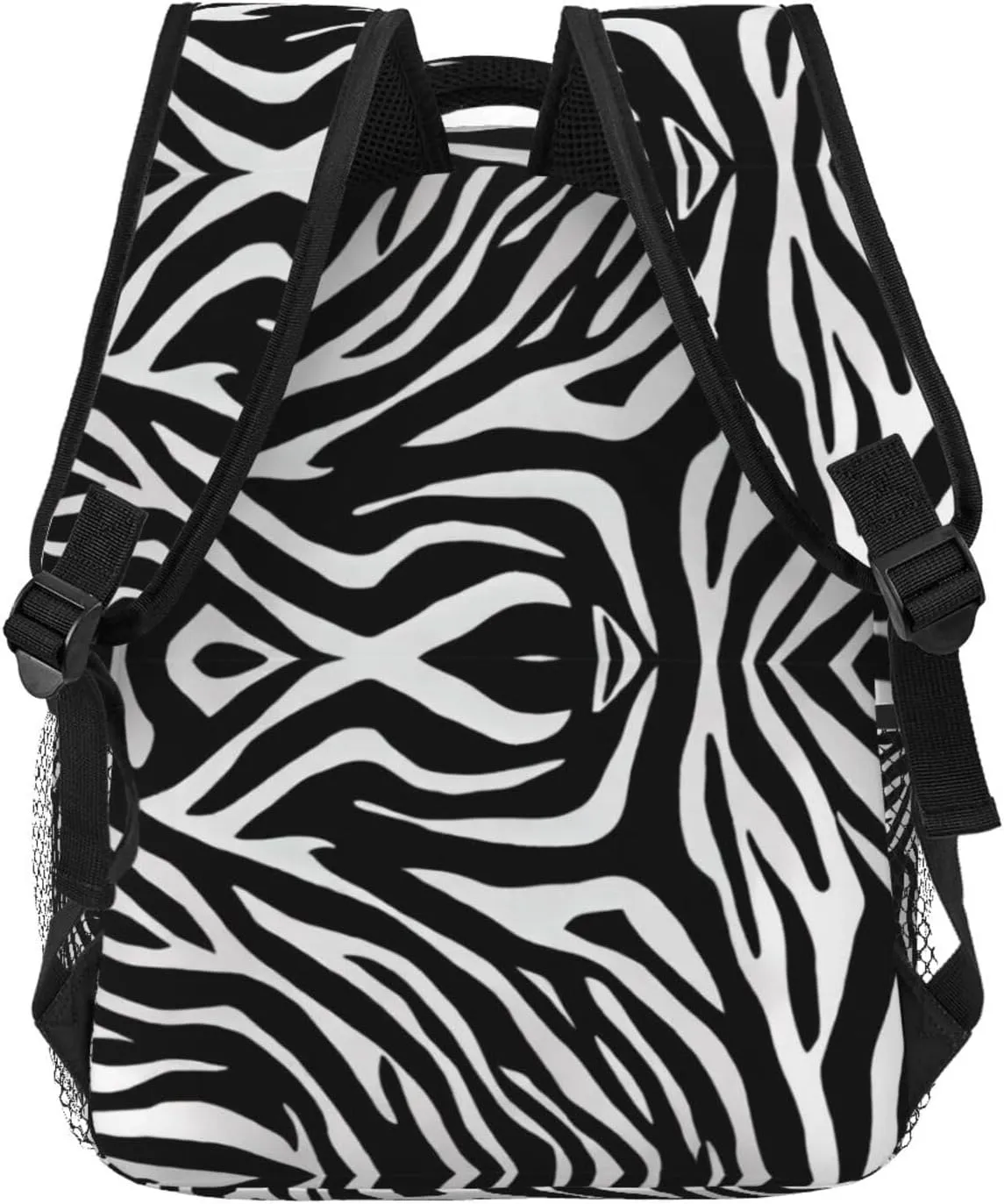 Polyester Daypack Backpack for Sports Travel Running - Big Capacity Anti-Theft Multipurpose Carry On Bag, Zebra Stripe Art Laptop Book Bag Rucksack