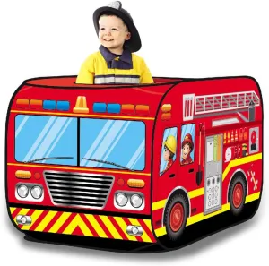 Pop Up Play Tent for Kids - My First Foldable Indoor & Outdoor Playhouse Vehicle Toys for Toddlers, Boys and Girls (Fire Truck)