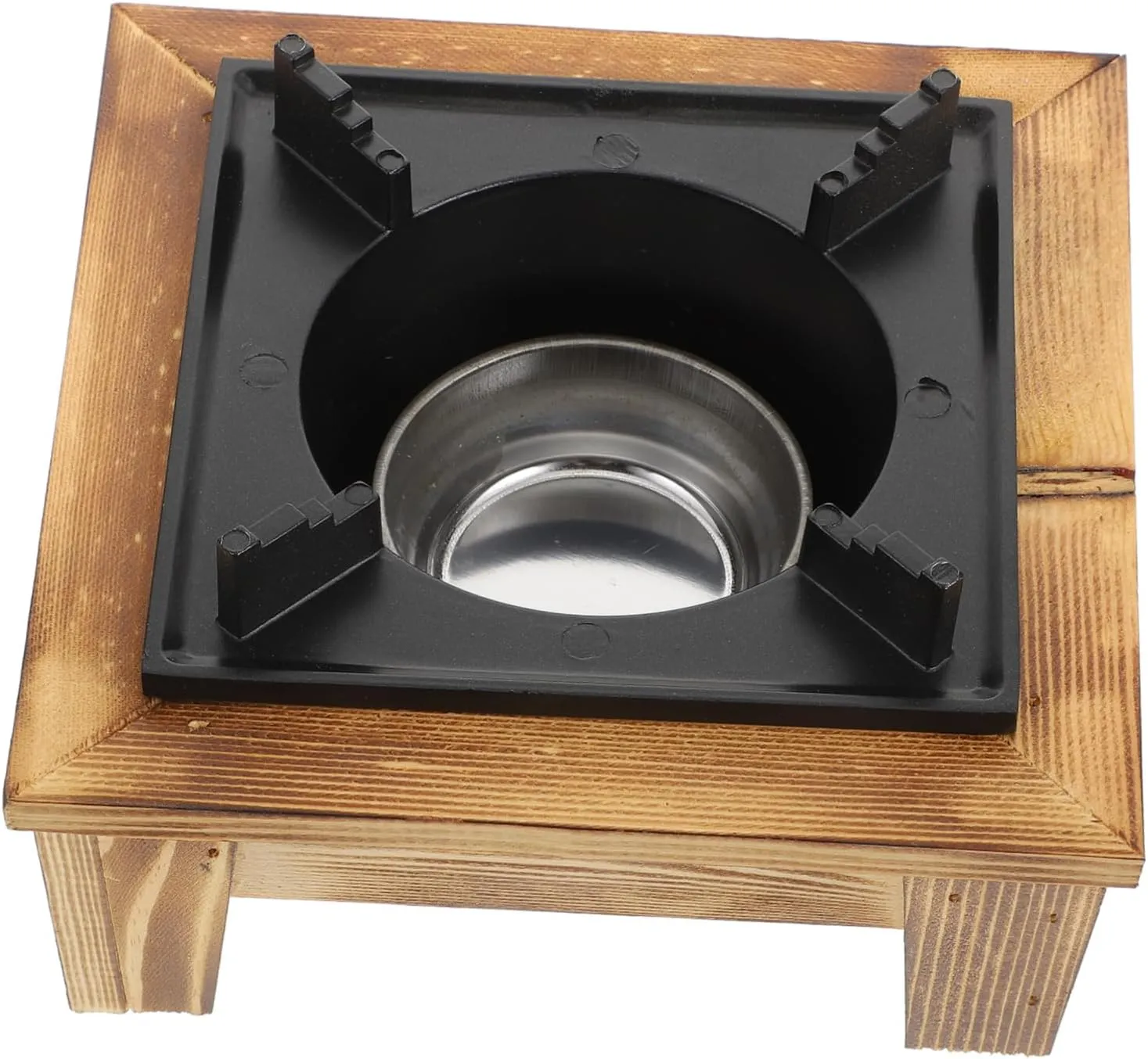 POPETPOP Alcohol Pot Heating Alcohol Stove Pine Frame Smooth Corners Simple Elegant Shape