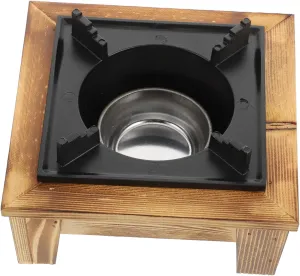 POPETPOP Alcohol Pot Heating Alcohol Stove Pine Frame Smooth Corners Simple Elegant Shape