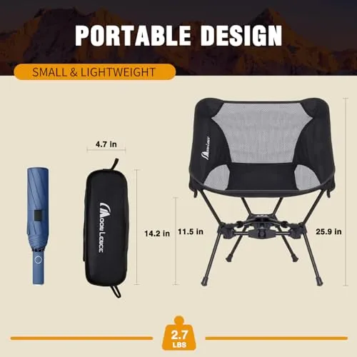 Portable Camping Chair Backpacking Chair - The 4th Gen Ultralight Folding Chair