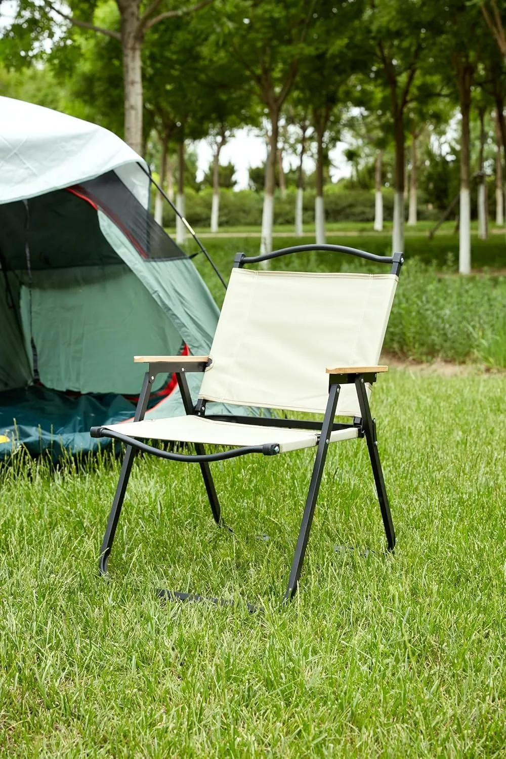 Portable Camping Chair Folding Beach Chair, Aluminum Frame Camp Chairs Fishing Chairs Backpack Chair for Indoor Outdoor Hiking Fishing Patio Beach