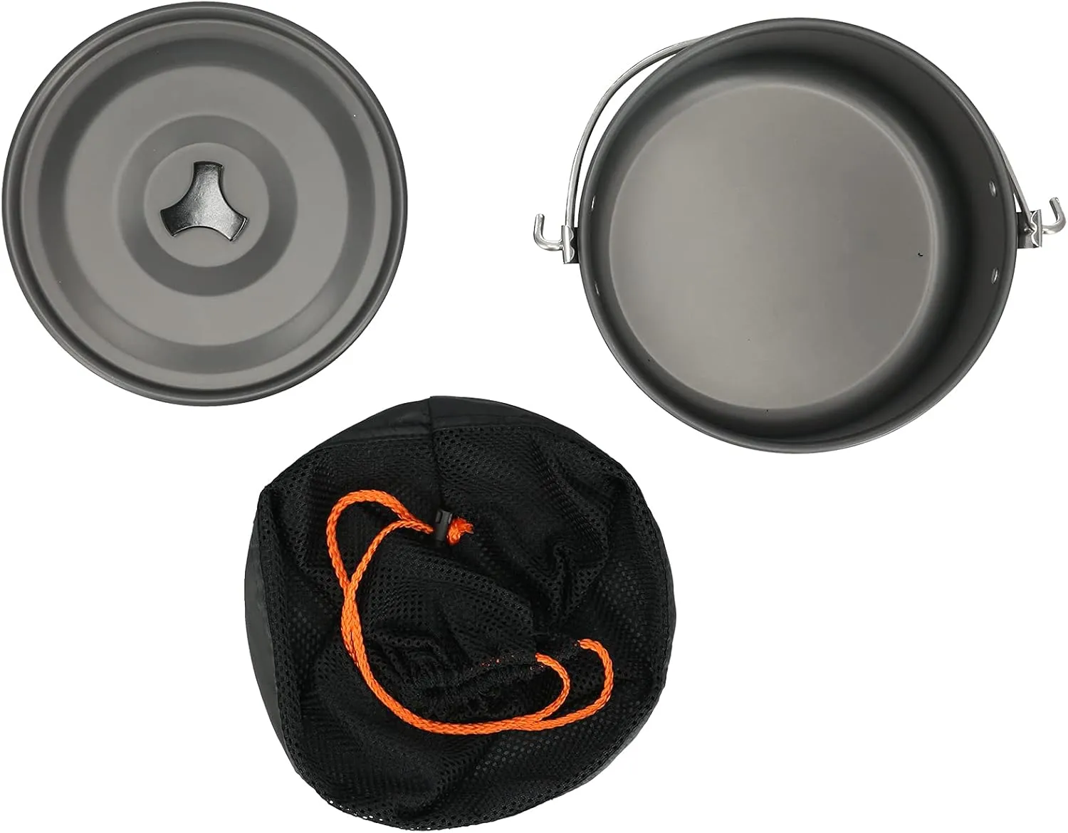 Portable Camping Pot, Aluminum Alloy Camping Pot, Large Capacity for 6-8 People, Comes with Storage Bag (Format: 8.7x8.7x6.0in)