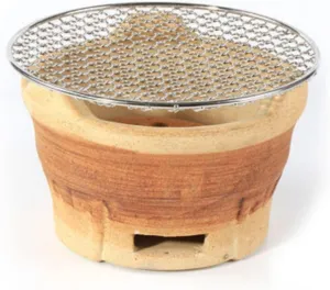 Portable Charcoal Grill, Clay Stove For Outdoor Cooking, Multifunctional Barbecue Grilling, Camping Picnic BBQ, Hiking & Patio(23x14.5cm)