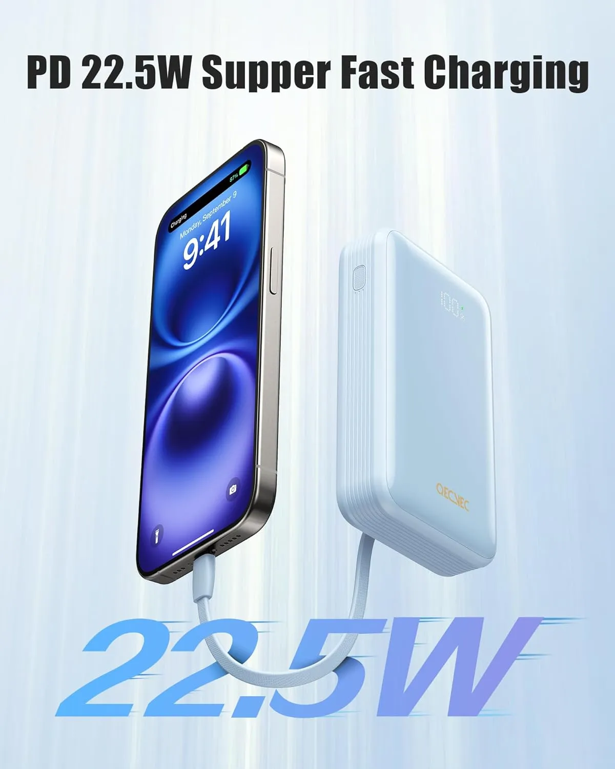 Portable Charger 20000mAh, 22.5W Power Bank Fast Charging, High Capacity Cell Phone Portable Power Banks with for iPhone, Samsung, Android etc, Travel Essential (Blue)