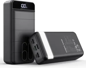 Portable Charger 60000mAh Power Bank - 22.5W Fast Charging Battery Pack USB C with 4 Outputs & 3 Inputs LED Display, Huge Capacity External Cell Phone Charger for iPhone, Samsung Galaxy, iPad etc