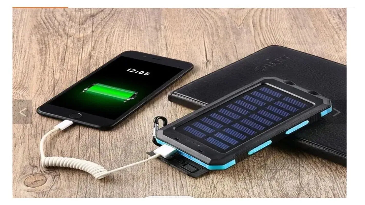 Portable External Solar Power Bank for Phone Tablet Dual USB Port