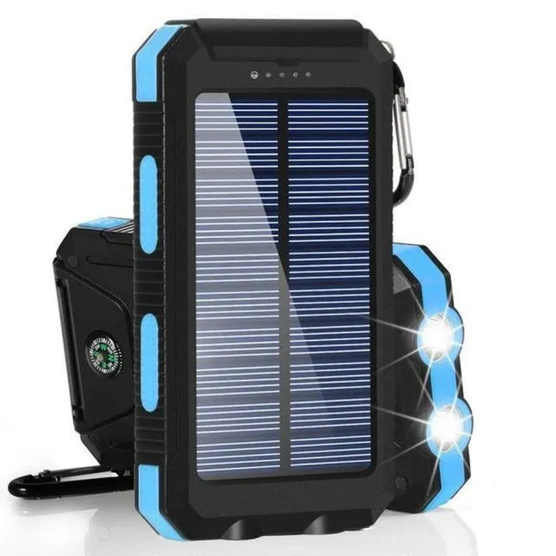 Portable External Solar Power Bank for Phone Tablet Dual USB Port