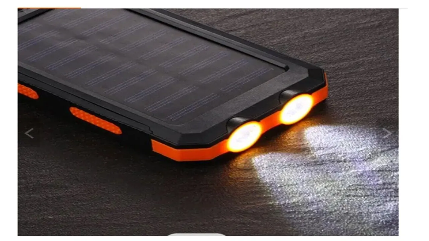 Portable External Solar Power Bank for Phone Tablet Dual USB Port