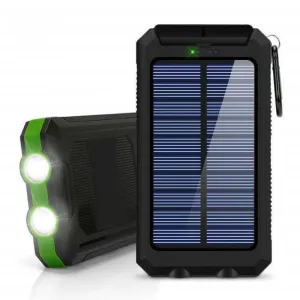 Portable External Solar Power Bank for Phone Tablet Dual USB Port