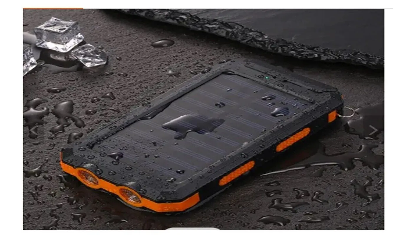 Portable External Solar Power Bank for Phone Tablet Dual USB Port