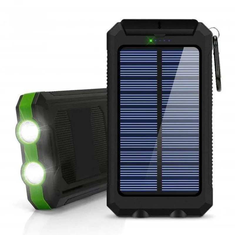 Portable External Solar Power Bank for Phone Tablet Dual USB Port