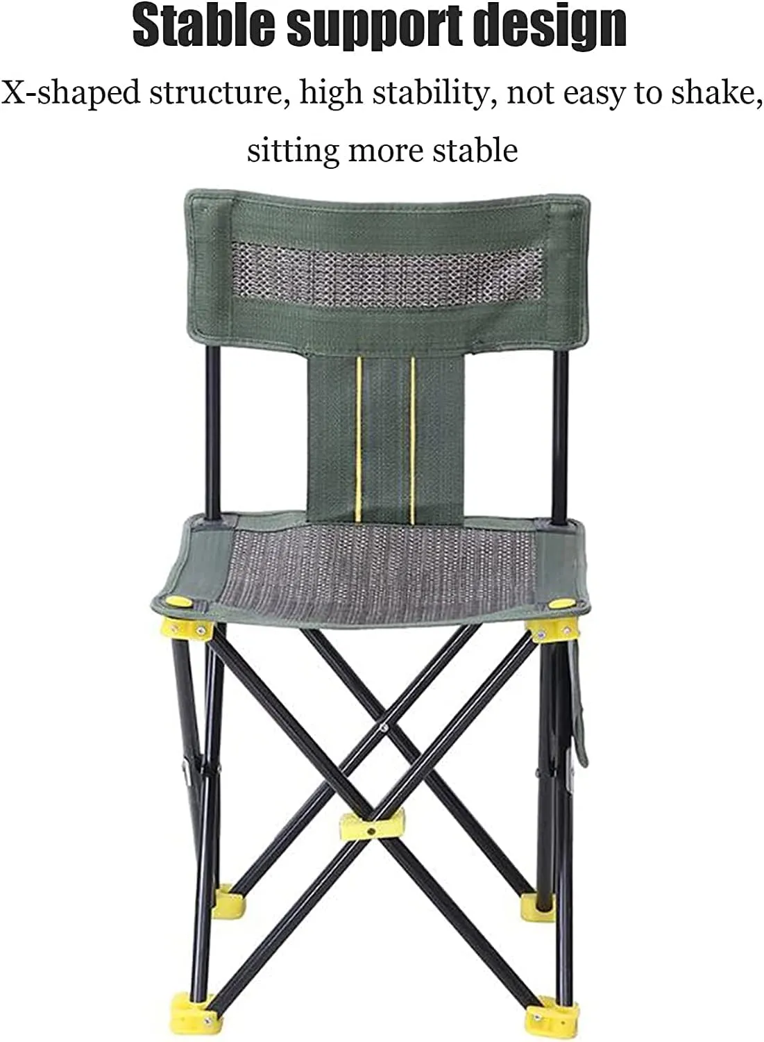 Portable Folding Chair Breathable Outdoor Mesh Chair Portable Beach Fishing Chair Folding Chair Stool with Side Pocket Portable Storage Adjustable Folding Chair(33 * 33cm)