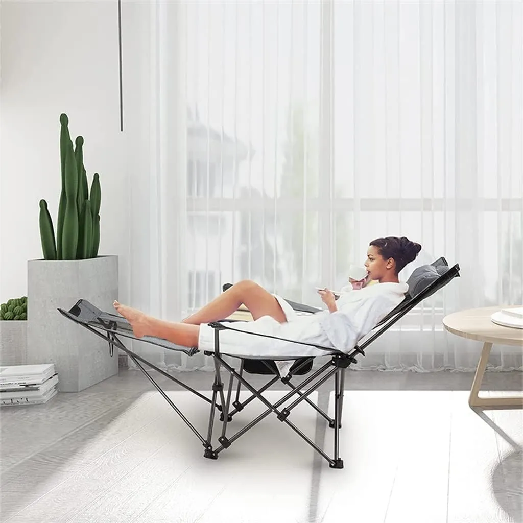 Portable Folding Chair Folding Recliner Chair Camping Folding Chair Beach Sun Patio Chaise Lounge Chair Pool Lawn Lounger Adjustable Folding Chair(Green)