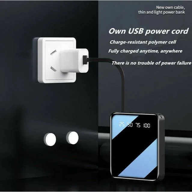 Portable Power Bank Mini USB Pack LED Battery Charger For Mobile Phone