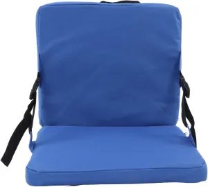 Portable Stadium Seat Cushion Lightweight Padded Seat Outdoor Seat Back Cushion Portable Folding Stadium Seat with Back Support for Camping Concert Blue