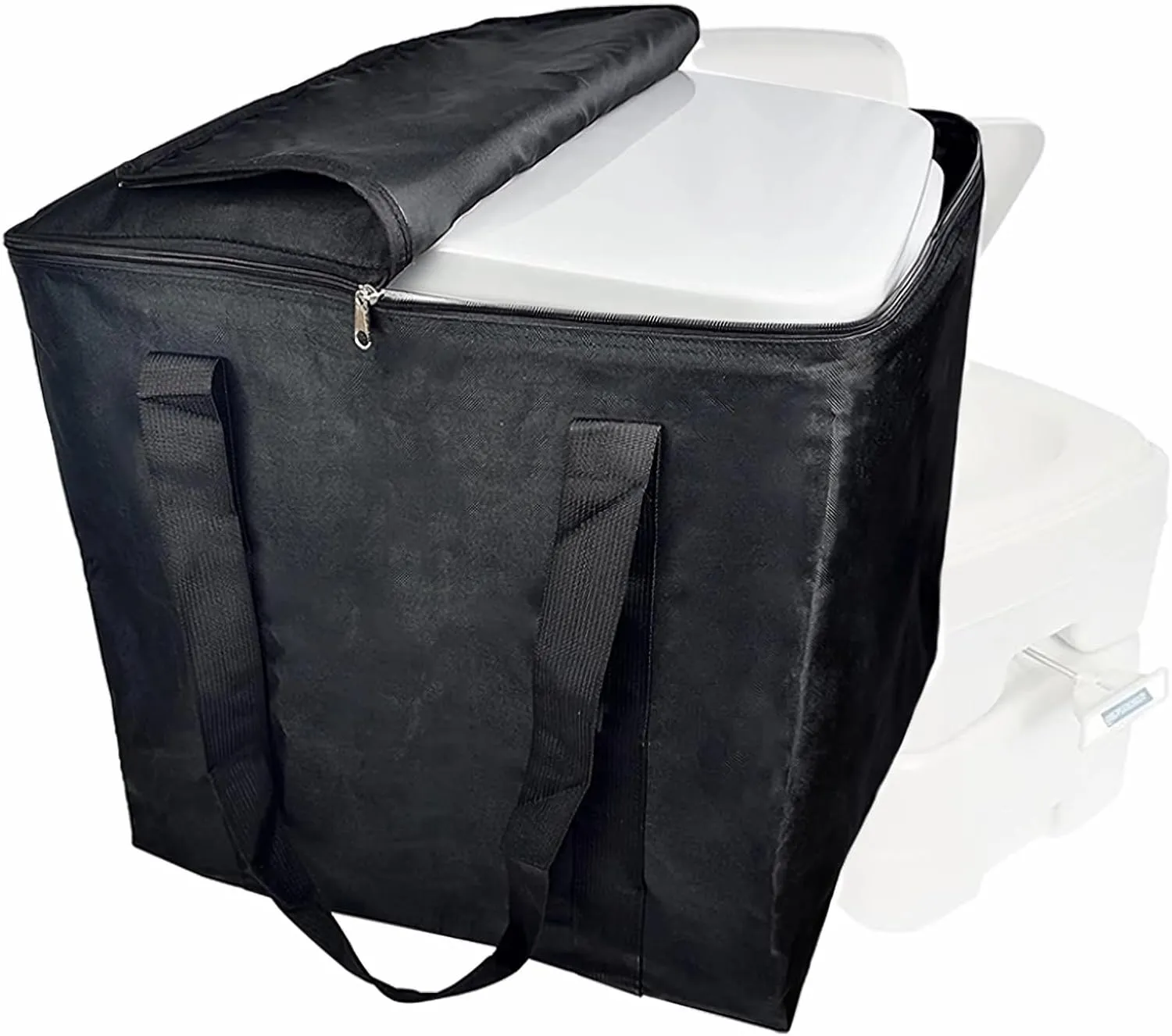 Portable Toilet Storage Bag, Large 5.3 Gallon Camping Toilet Bags, Camping Toilet Storage Bag Double Layer with Lining for Adults RV Travel and Camping