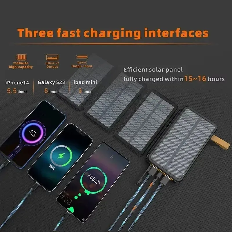 Portable Waterproof Solar Power Bank for Phones
