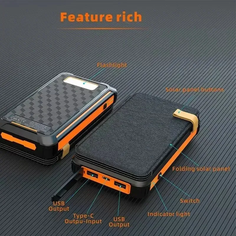 Portable Waterproof Solar Power Bank for Phones