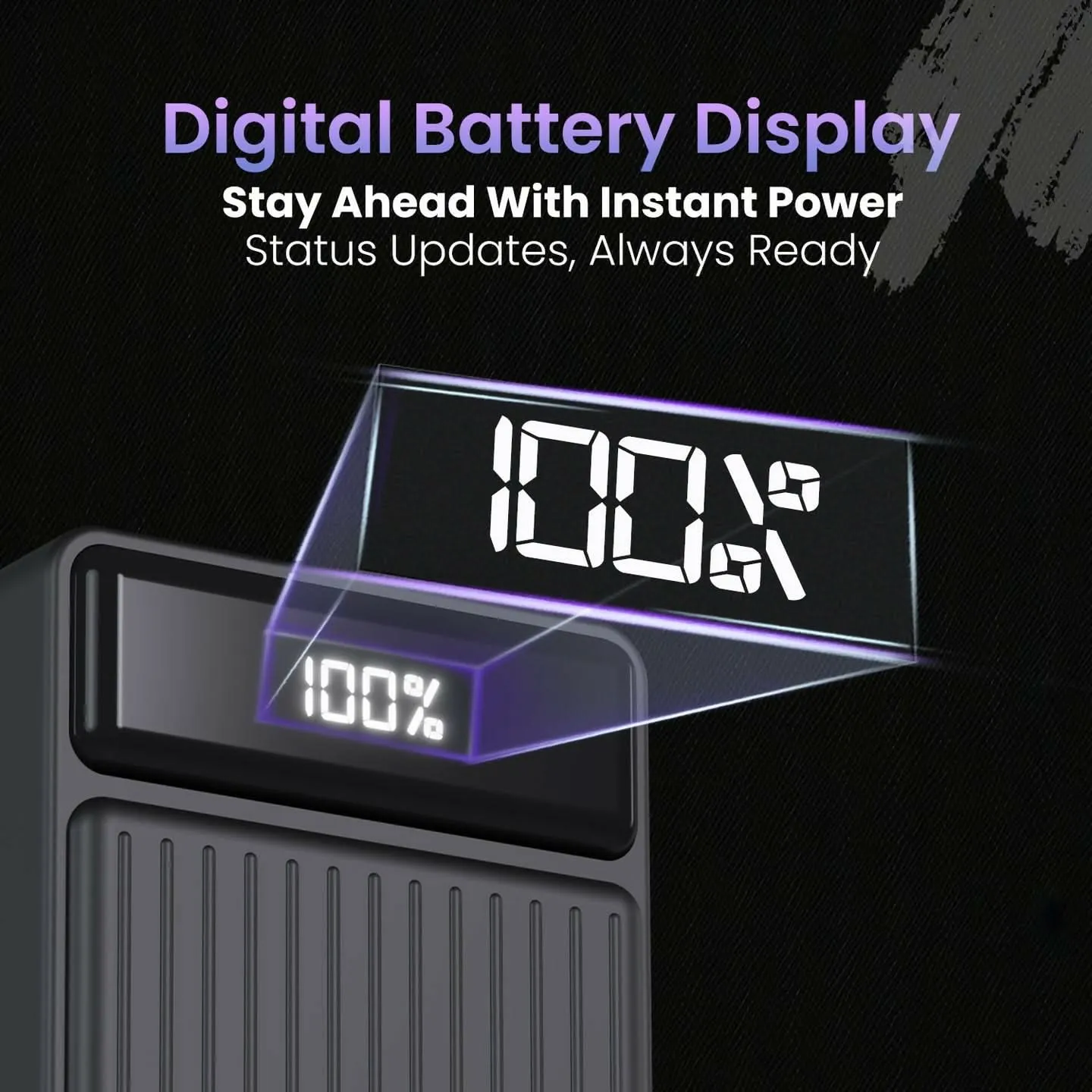 Portronics Luxcell B 20K 22.5 Watt High-Speed Charging Power Bank (Black)