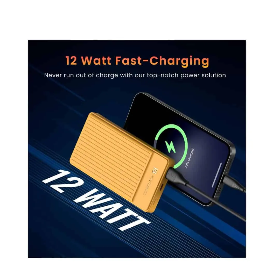 Portronics Luxcell B12 10000mAh 12W (Yellow)
