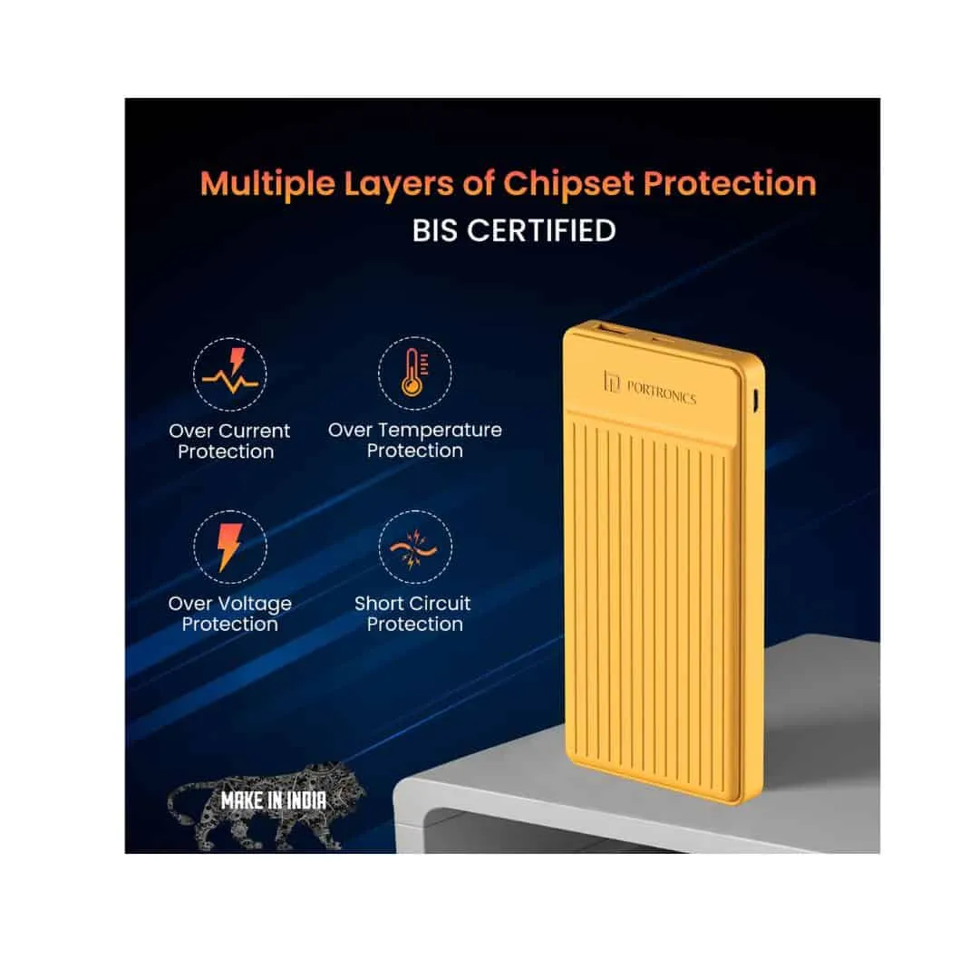 Portronics Luxcell B12 10000mAh 12W (Yellow)