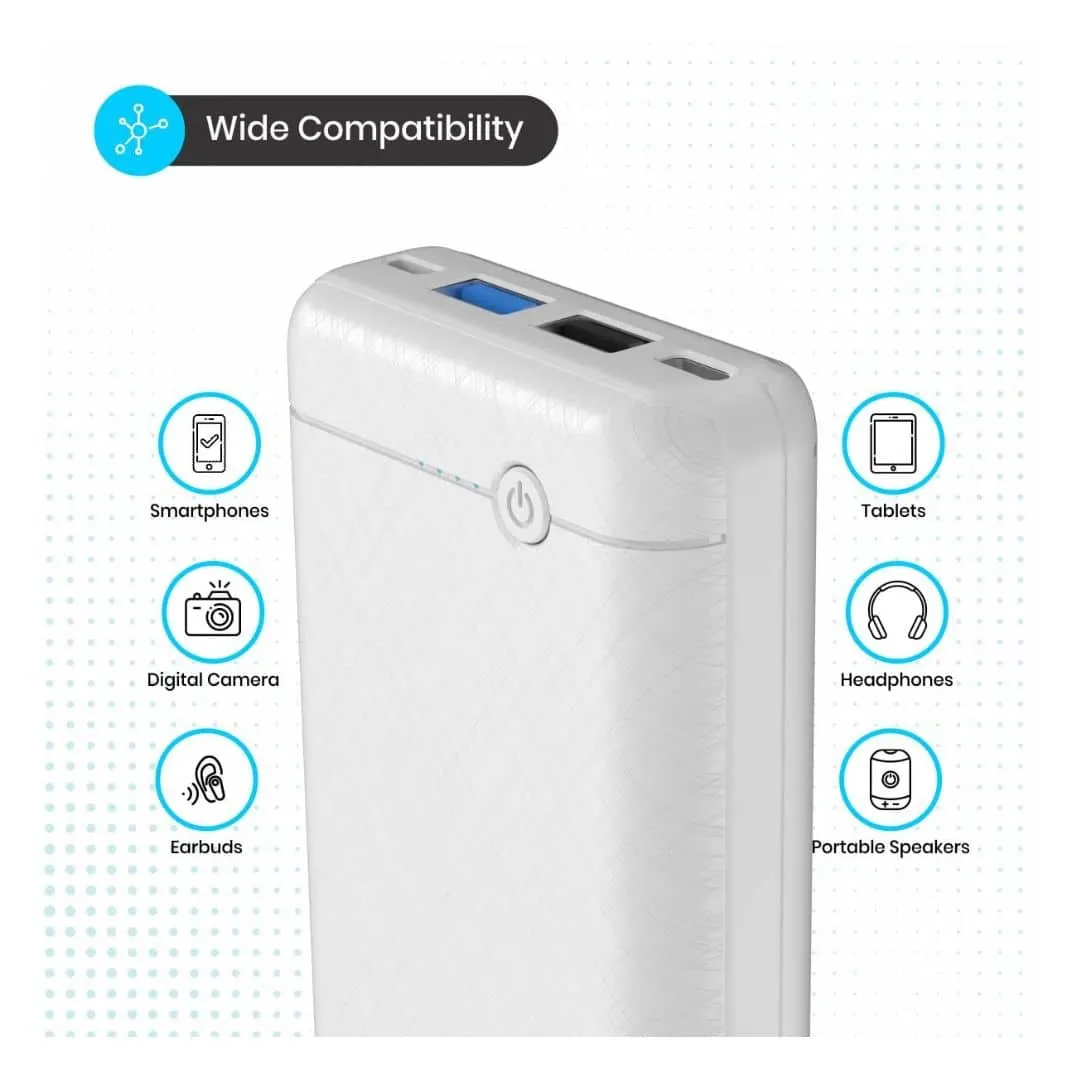 Portronics Power Brick II 20000 mAh (White)