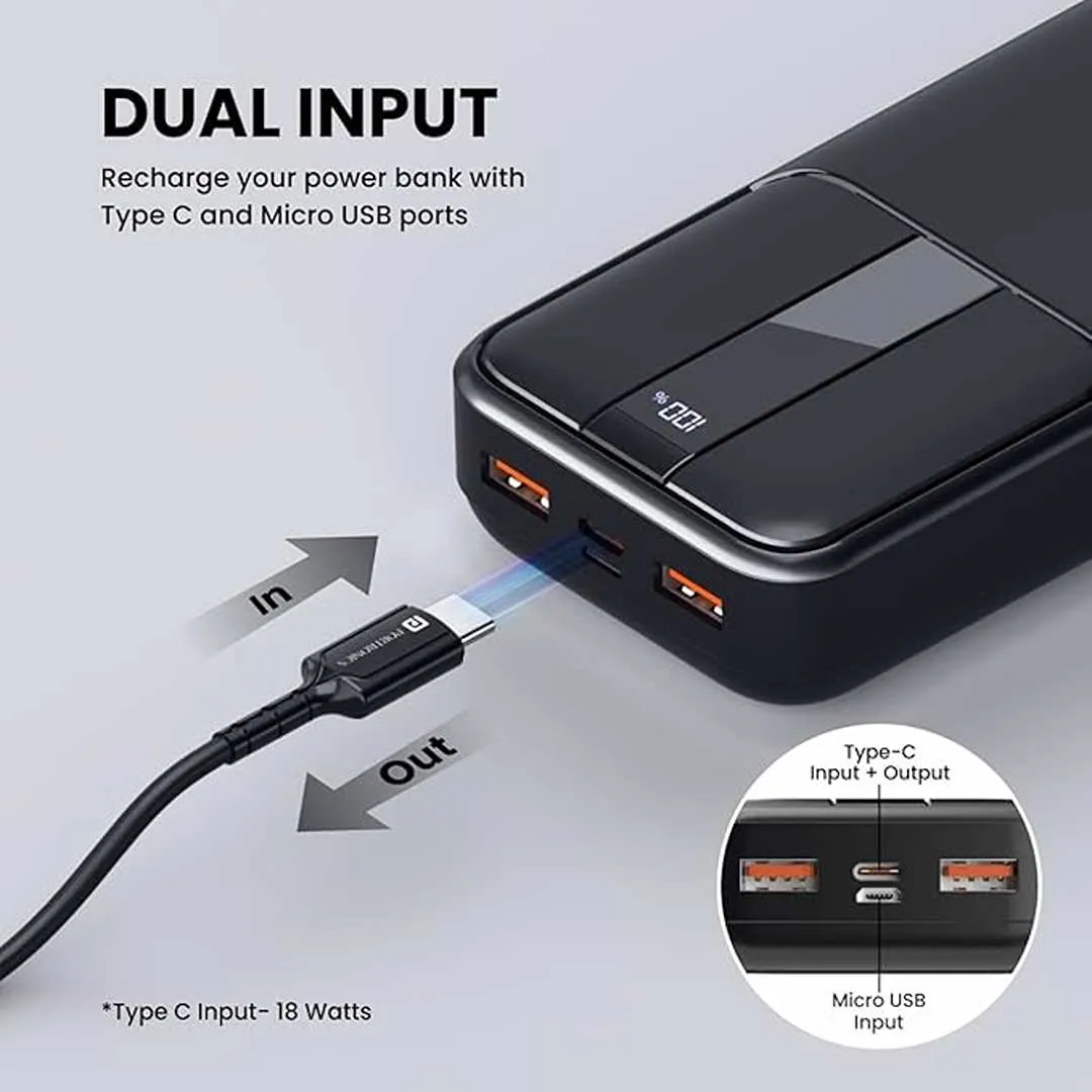 Portronics Power D 20k 20000 mAh Power Bank(Black)