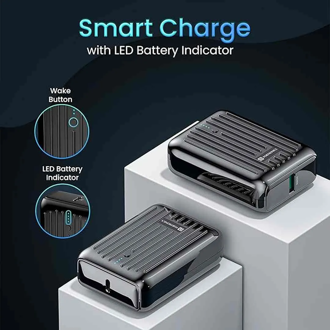 Portronics Zapcell 10k 10000mAh 22.5W  Nano Powerbank(Black)