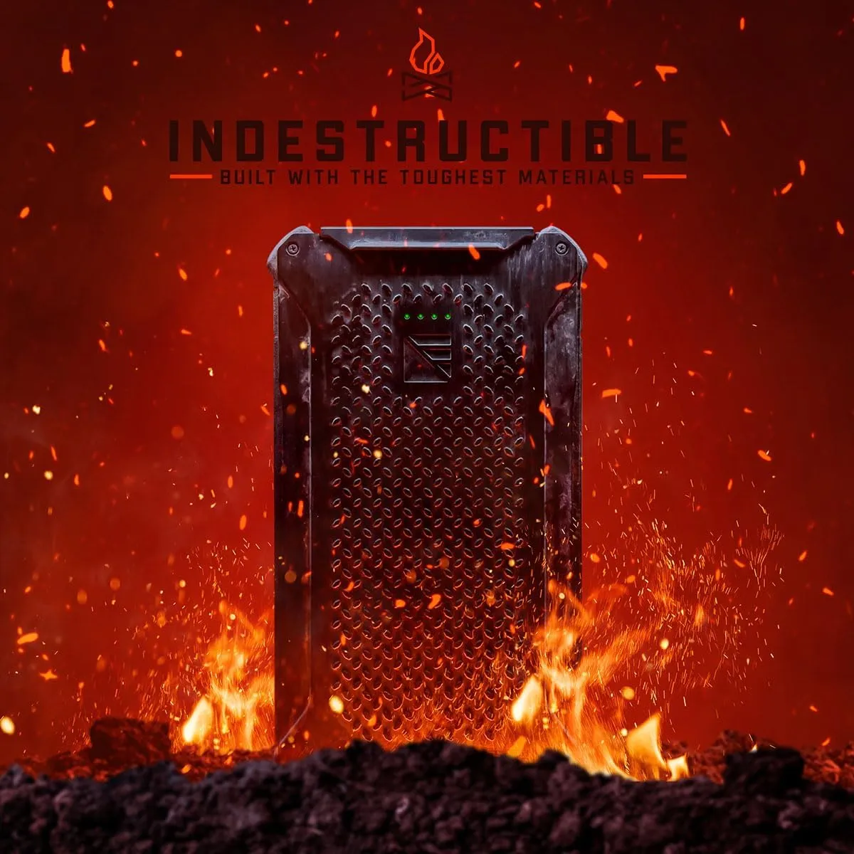 Poseidon Pro Indestructible Portable Charger | Fast Charging USB-C Ports, Ultra-Durable Armor Flex, 10,200 mAh, Waterproof, for Outdoor Survival & Emergency Supplies