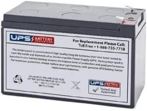 Power-Sonic PS-1270-F2 12V 7Ah Sealed Lead Acid - AGM - VRLA Replacement Battery