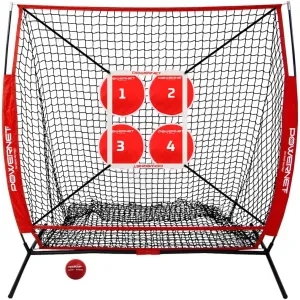 PowerNet Pitching Bundle, Baseball Net with Pitch Perfect Targets & Strike Zone Attachment, Weighted Ball, Softball Baseball Training Equipment to Increase Pitching Accuracy, 3 Net Sizes