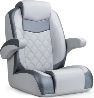 Premium Reclining Pontoon Low/High Back Captain's Chair Boat Bucket Seat with Armrest